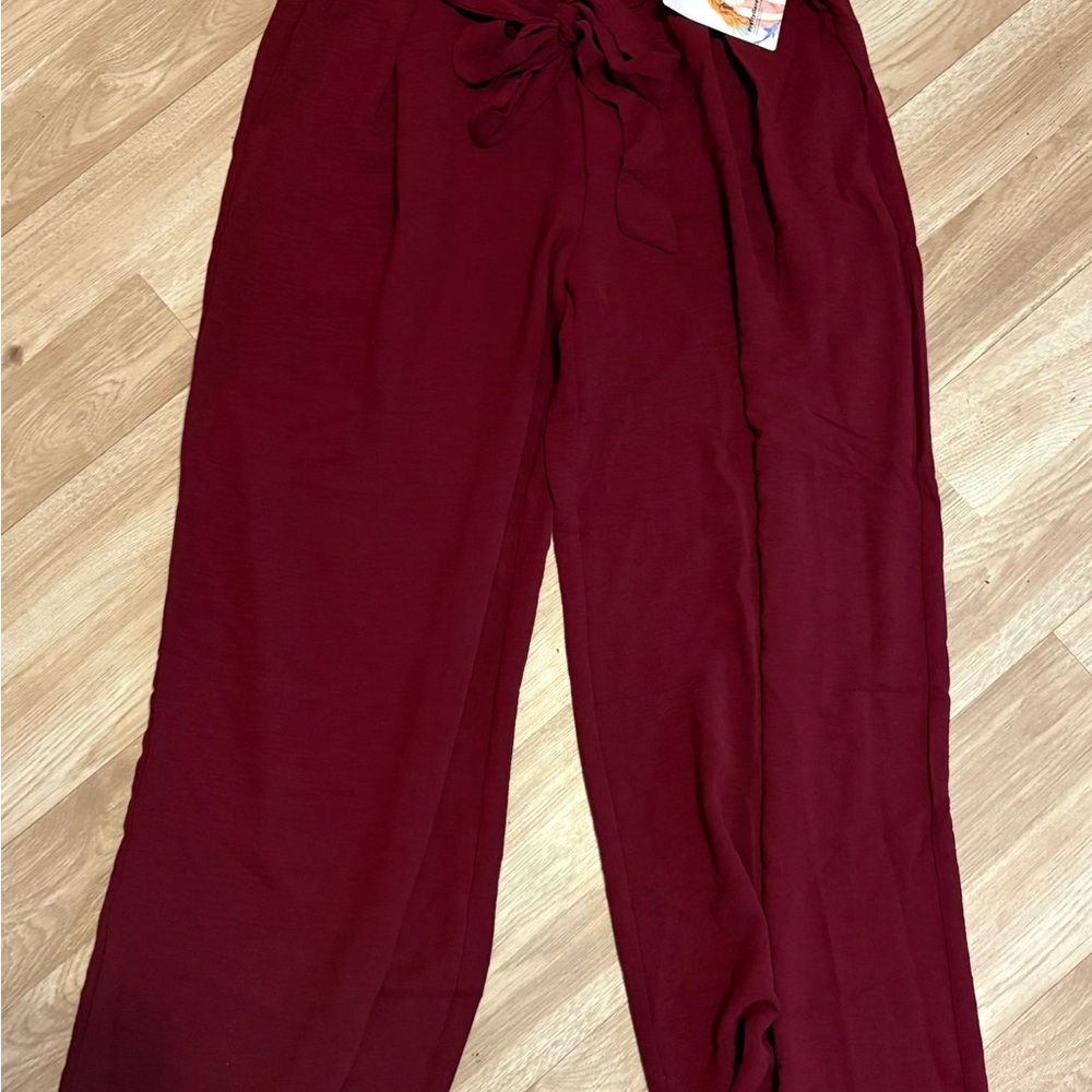 Elegant Burgundy Women's Pants